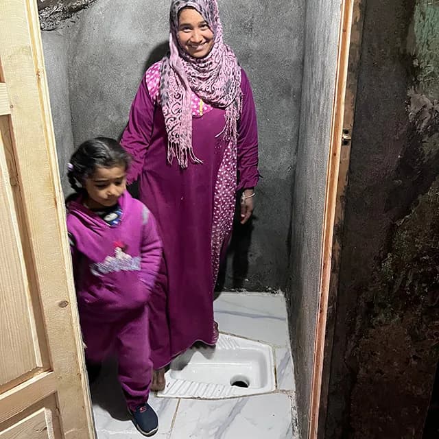 A new water point installed in a rural Egyptian home